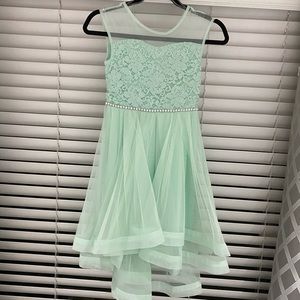 Girls party dress mint green